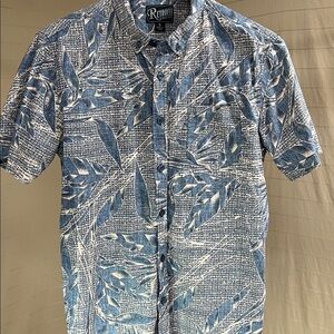 Retrofit blue and pink Casual Button Down men’s Shirt